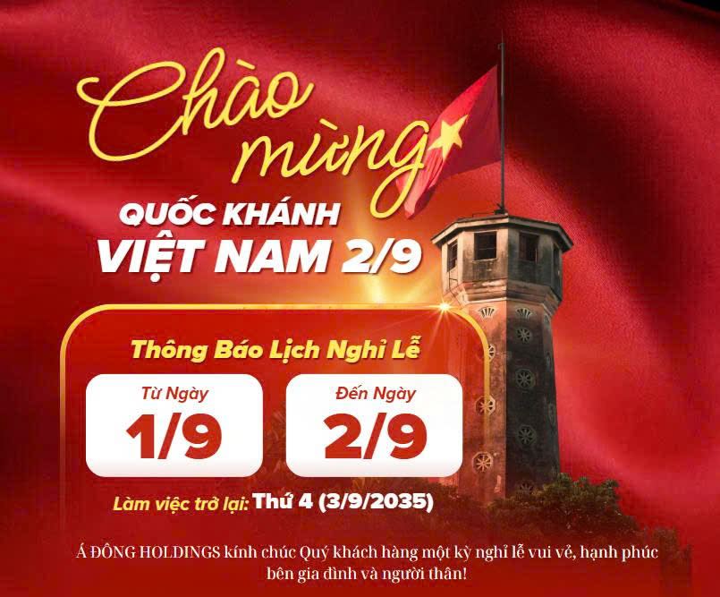 THÔNG BÁO LỊCH NGHỈ LỄ 2.9